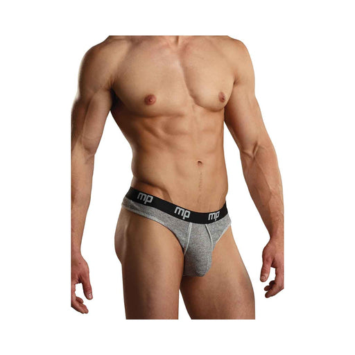 Heather Rib Enhancer Low Rise Thong Smoke X-Large | cutebutkinky.com