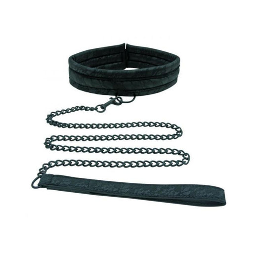 Midnight Lace Collar And Leash Black | cutebutkinky.com