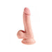 King Cock Triple Density 6.5 inches Dildo with Balls Beige | cutebutkinky.com
