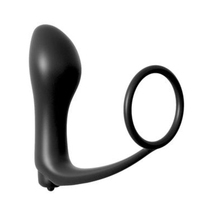 Anal Fantasy Ass Gasm Cockring Vibrating Plug Black | cutebutkinky.com