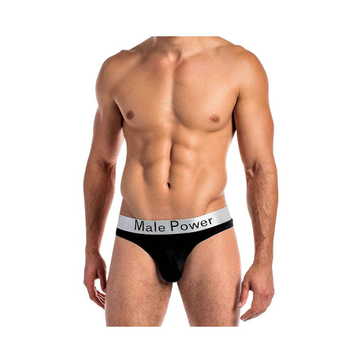 Male Power Modal Basics Lo Rise Thong Black S/m | cutebutkinky.com
