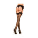 Sheer Thigh High Stockings Back Seam Black O/S | cutebutkinky.com