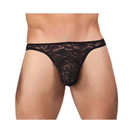 Bong Thong Stretch Lace Black Large/XL | cutebutkinky.com