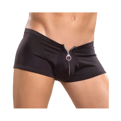 Male Power Zipper Shorts S/M Underwear Black | cutebutkinky.com
