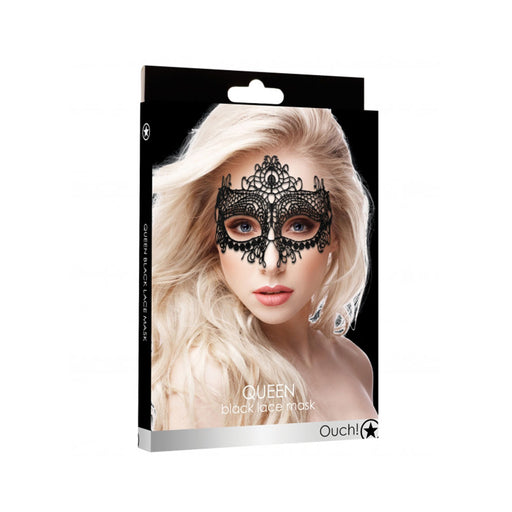 Ouch Queen Black Lace Mask Black O/S | cutebutkinky.com