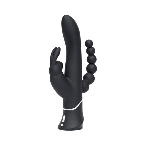 Happy Rabbit Triple Curve Black Vibrator | cutebutkinky.com