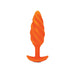 B-vibe Swirl Texture Plug Orange | cutebutkinky.com
