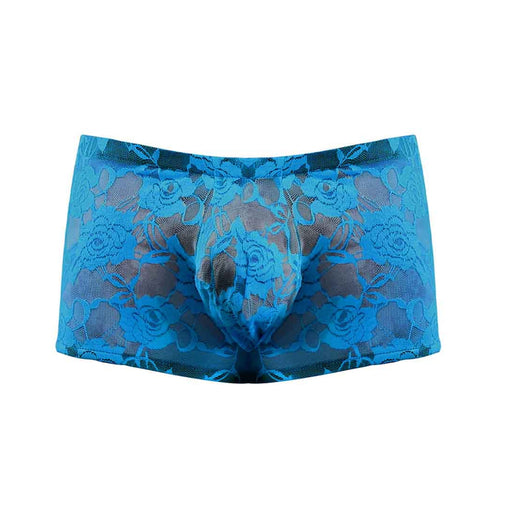 Mini Shorts Neon Lace Turquoise Blue Small | cutebutkinky.com