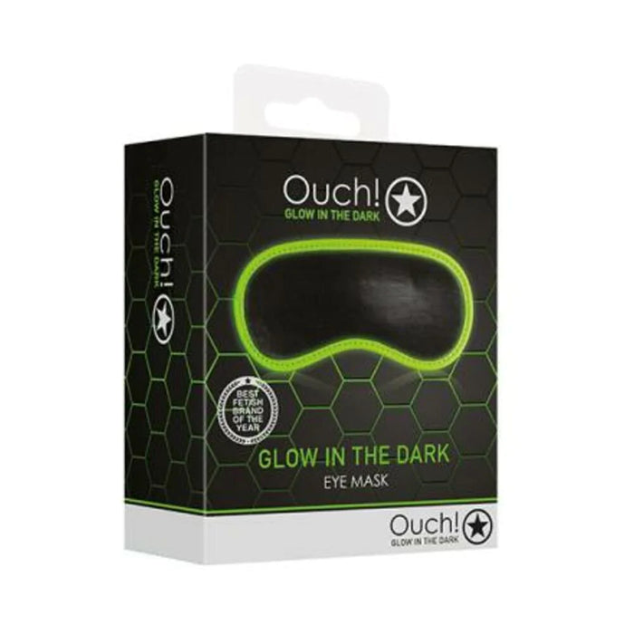 Ouch! Glow Eye Mask - Glow In The Dark - Green
