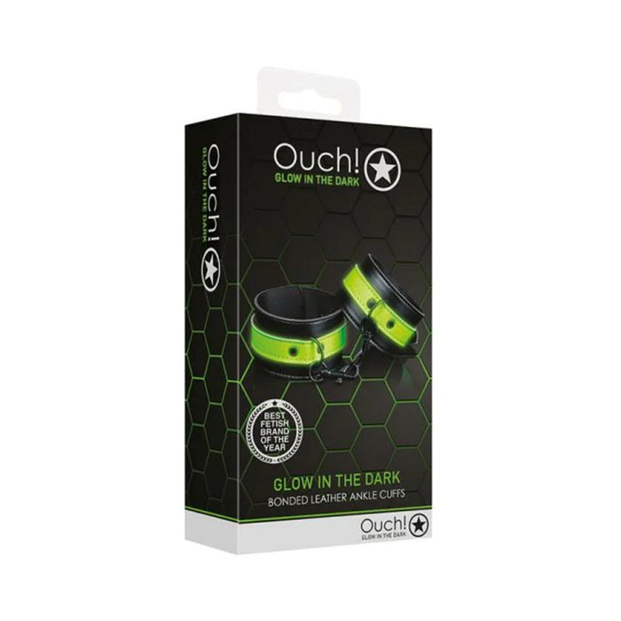 Ouch! Glow Handcuffs - Glow In The Dark - Green