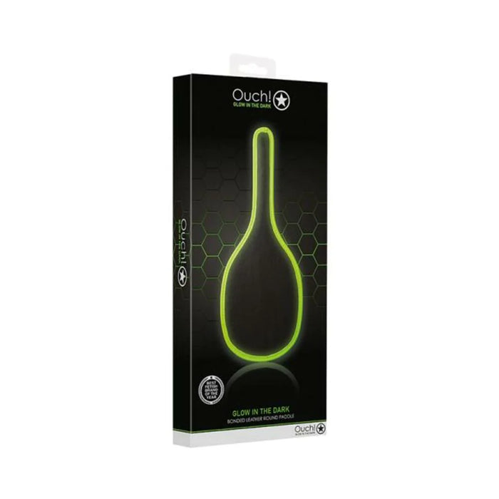 Ouch! Glow Round Paddle - Glow In The Dark - Green