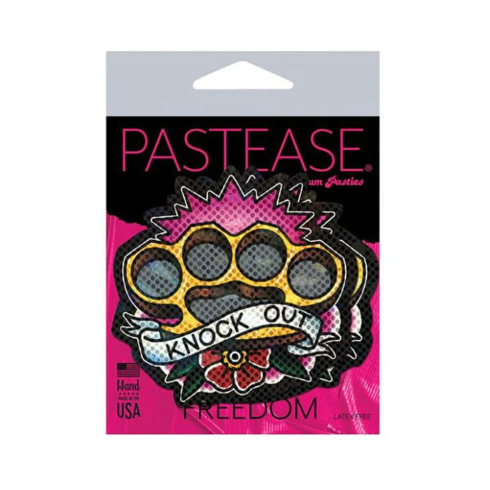 Pastease Brass Knuckles: Diamond Thom Knock Out Flash Nipple Pasties