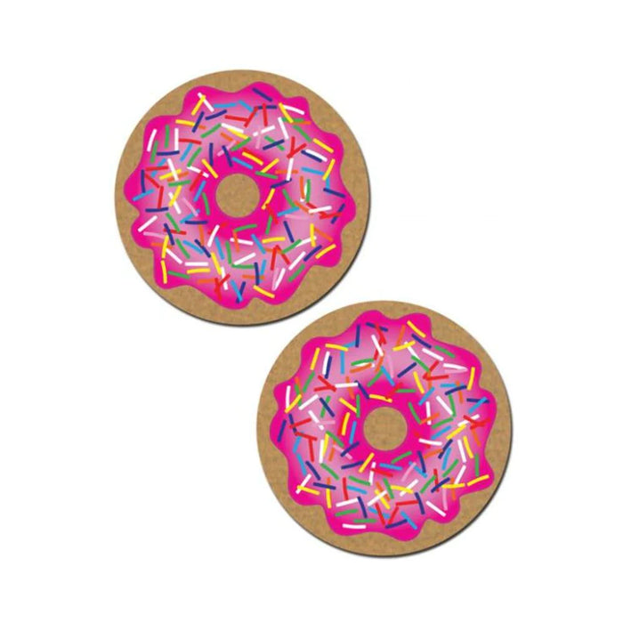Pastease Donut: Donut With Pink Frosting And Rainbow Sprinkles Nipple Pasties