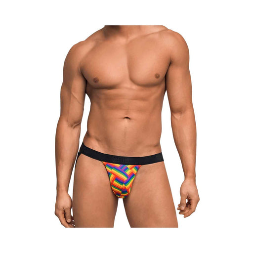 Pride Fest Contoured Pouch Jock Strap Rainbow S/M | cutebutkinky.com
