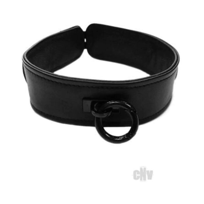 Rouge Leather Collar Black With Black Accessories