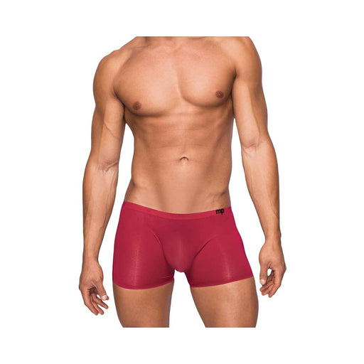 Seamless Sleek Shorts Sheer Pouch Wine Medium | cutebutkinky.com